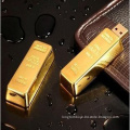 Sliding Metal Golden USB Flash Drive